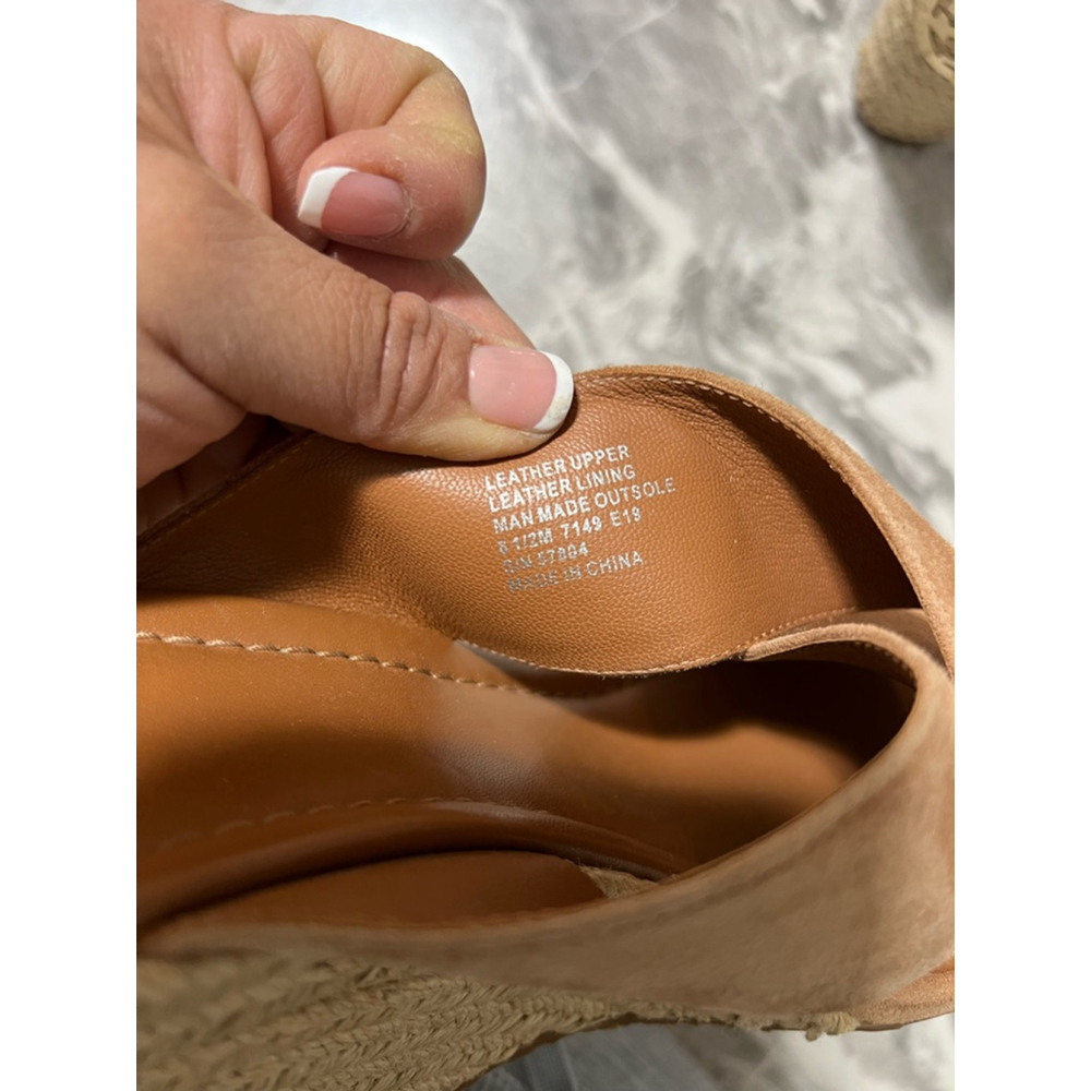 Women's Tory Burch Brown Wedge Sandals Size 8.5 - Picture 5 of 9